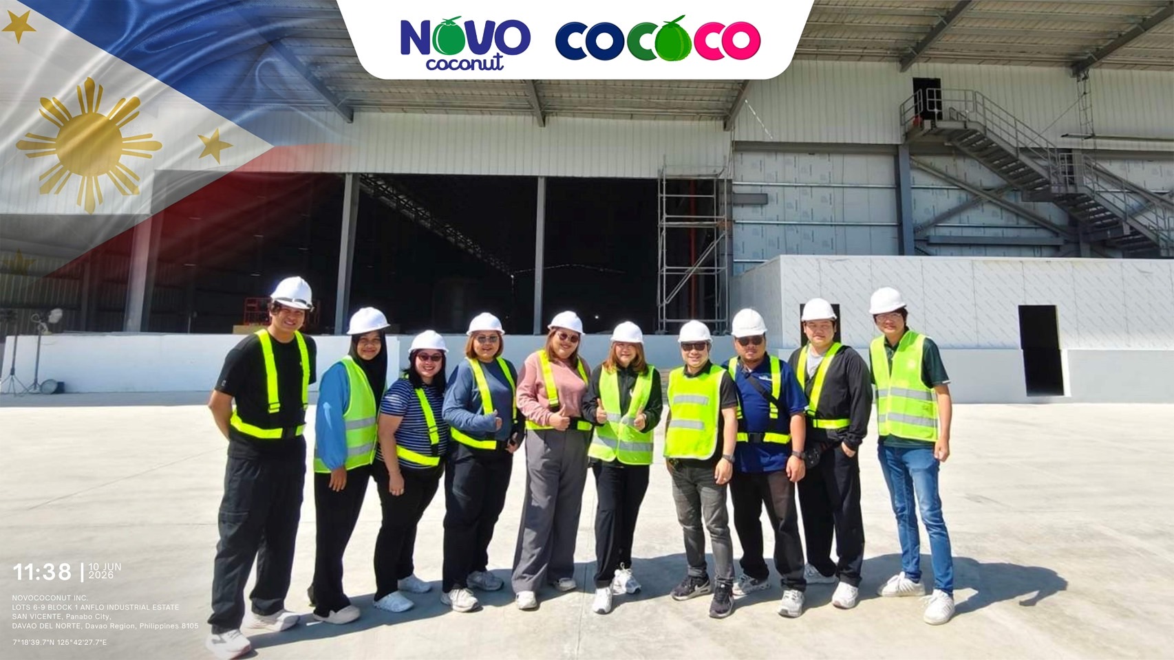 ผู้บริหาร NOVOCOCONUT ตรวจความพร้อมโรงงานฟิลิปปินส์ พร้อมลุยเปิดปีนี้